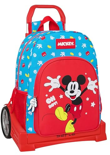 Safta With Trolley Evolution Mickey Mouse Fantastic Backpack One Size