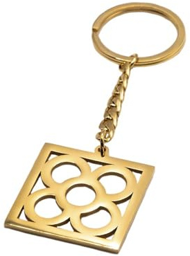 MAJALE Llavero Flor de Barcelona Mujer, Hombre Obsequio Llavero reisitente de acero inoxidable- souvenir Barcelona para obsequio