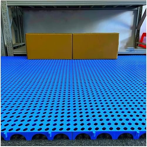 LXXW Bandeja de Plástico Paleta de plástico, paletas de suelo encajables ligeras, rejillas transpirables for garaje, supermercado, almacén, 1 paquete for Almacenamiento de Carga ( Size : Blue-30x30x3c