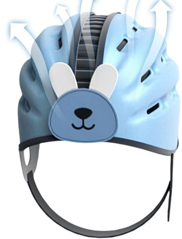 Fulenyi Baby-Sicherheitsmütze zum Gehen, Laufmütze - Kopfschutzmütze für Kinder,Niedlicher, pflegeleichter, erweiterbarer, Verstellbarer, ultraleichter Hut für Kinder im von 6 bis 24