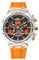 rorios Herren Mode Uhren Spezielle Transparente Armbanduhr Analog Quarz Uhr Multifunktional Herrenuhren mit Gummi Armband für Teenager Männer Orange