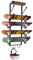 Koutemie Skateboard-Rack, Wandhalterung mit fünfschichtigem Skateboard-Ständer zur Aufbewahrung, Longboard-Deck-Organizer, Skateboard-Wand-Display-Aufhängerhalter mit 6 Haken für Zuhause oder Garage,