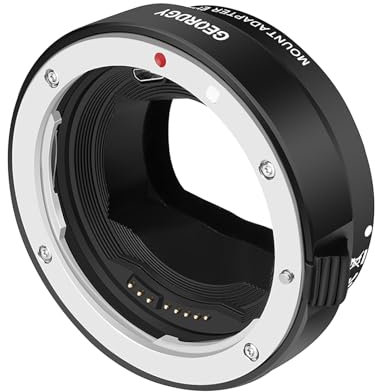 GEORDGY EF/EF-S Objektivadapter kompatibel mit Canon EF/EF-S Objektiv, Autofokus-Objektiv-Konverter-Ring, für Sony E-Mount spiegellose Kameras Serie A9 A7R5 A7R4 A7R3 A7R2 A7R3A A7R4A A7M3 A7M2 A7R