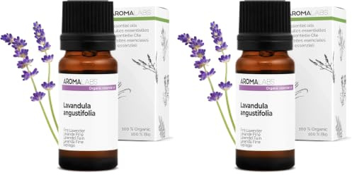 BIO - FINE Lavender Essential Oil - 10mL - 100% Pure, Natural, Chemotyped and AB Certified - AROMA LABS (French Brand) (Pack of 2)