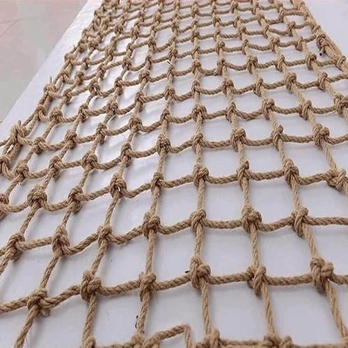 KjoiDWz Playground Rope Net Outdoor Climbing Net Wear-resistant Cargo Rope Net Treehouse Rope Ladder For Children And Adults Net Yard Frame Climbing Net, Treehouse Rope Ladder(1 * 2m(3.3 * 6.6ft))