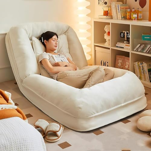MZBDYYF Klappes Sofa Lounge Stuhl für Menschen und Haustiere, idealer Balkon oder Schlafzimmer Hundebett für Erwachsene- Verstellbare 5-Gang-Unterstützung