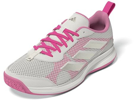 adidas Damen Avaflash Low Tennis Shoes Tennisschuhe, core White/Silver met./Lucid pink, 36 EU