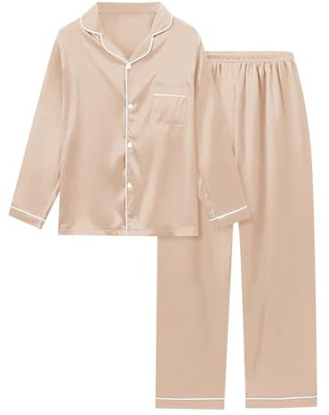 Generico Pigiama Donna Pile Pigiama Donna Caldo Cotone Lungo Vestaglia Premaman Pigiama Donna Maniche Lunghe Vestito Donna Invernale Pigiami Natalizi per Tutta La Famiglia Pigiama Caldo Cotone