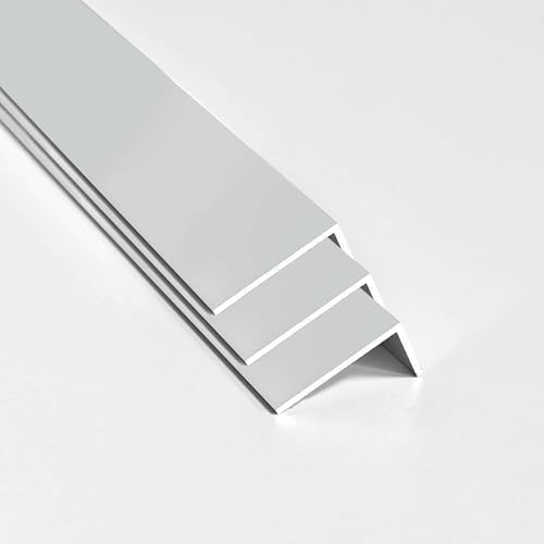 nielsen Aluminium L-Shaped Angle Profile - Pack of 3 -Matt Anodized, 2000x30x15 mm, 2mm Thick, 2m Length – Corner Trim, Edge Protection, Decorative Finishing