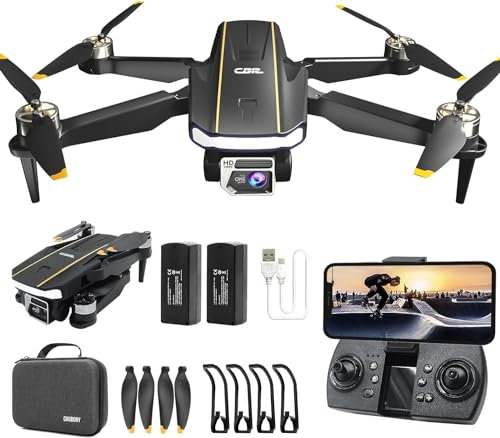 Enduring Brushless Motor Drone with Camera for Beginners, CHUBORY A68 WiFi Quadcopter with 2K HD Camera, Auto Hover, 3D Flips, Headless Mode, Trajectory Flight, 2 Batteries, Carrying Case