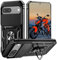 Funda para Google Pixel 7, Tapa Deslizante para La Cámara, Armadura Carcasa con 360° Magnético Anillo Soporte Silicona Antigolpes Protectora Carcasa para Pixel 7