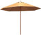 VITIWEDTY Sombrilla De Jardín De Madera Octogonal De Primera Calidad, Sombrilla De Madera Dura De 8 Costillas con Protección Impermeable De 3 Capas para Patio, Piscina Y Playa (Brown A)