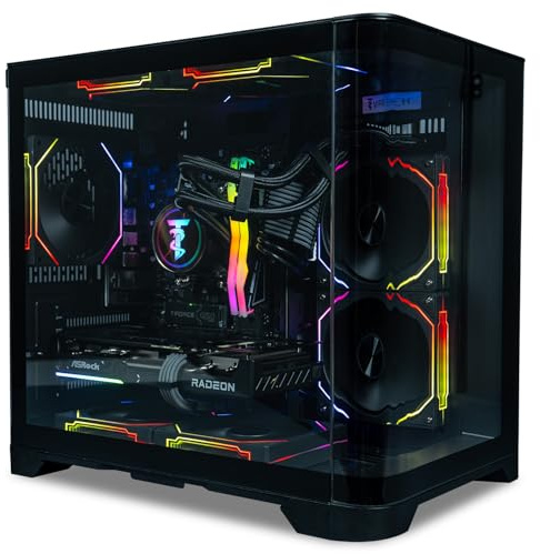 ViprTech Reaper 2.5 Liquid Cooled PC - AMD Ryzen 7 8700F (5.0Ghz Turbo), AMD RX 7800 XT 16GB, 32GB DDR5 6400, 2TB NVMe SSD, 1000W Gold, VR-Ready, WiFi BT, Win 11, Computer