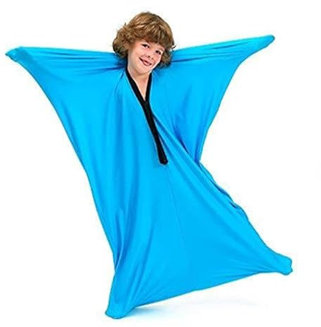 Ganzkörperwickel Sensorische Socke - ADHD und Autismus - Stress Abbauen - Tiefer Druck - Dehnbar und atmungsaktiv(Light Blue,L/71 * 142cm)