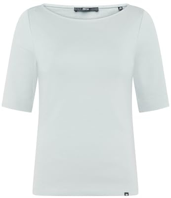zero Damen Basic Shirt mit U-Boot-Ausschnitt 42, Silver Blue