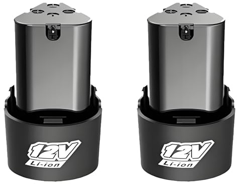 BOGJFC Batteria Al Litio 12V Tipo B 2000mAh/3000mAh/4000mAh Sistema Push Pull Per Avvitatori Trapani Mini Smerigliatrici Con Protezione Da Sovraccarico E Surriscaldamento(2pcs-4.0Ah)