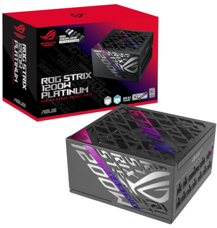 ASUS ROG Strix 1200W Platinum Equalizer ATX Gaming Netzteil | ROG Equalizer 12V-2x6 PCIe Stromkabel, GaN-MOSFET, OLED Display, 80 PLUS & Cybenetics, ATX 3.1, PCIE 5.1, Schwarz