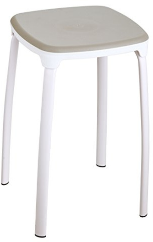 King Collection King Home S1407209/C Hocker Grau Taupe aus Polypropylen