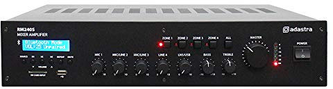 5 Channel 100v Line 4 Zone Mixer Amplifier Bluetooth 19 Background Music System