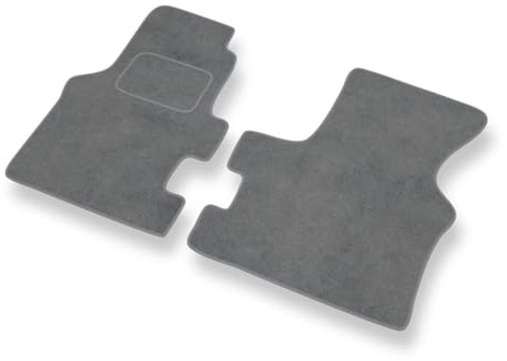 Mossa Fußmatten kompatibel mit VW Transporter T4 Van 1990-2003 2 STK. grau | mit Schaltgetriebe