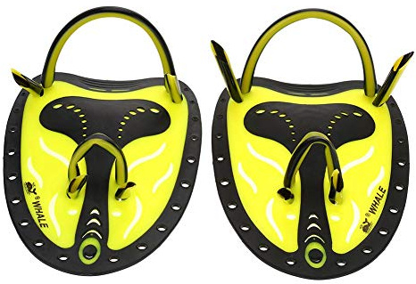 Keenso Palas para Nadar, Palas de Entrenamiento para Natación (M-Amarillo) Buceo