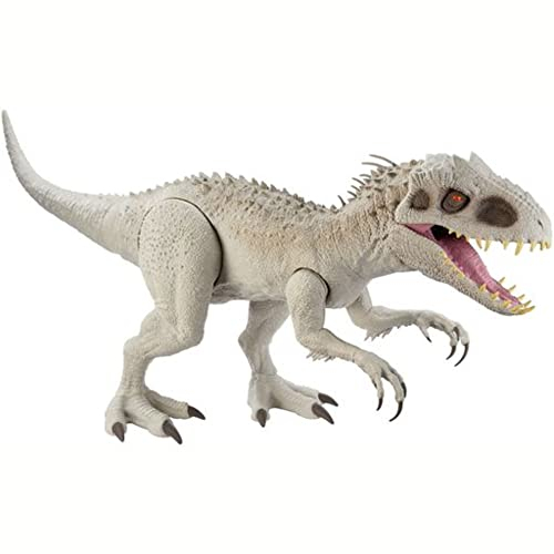 Jurassic World GPH95 - Riesendino Indominus Rex, ca. 45 cm groß, 105 cm lang, realistische Farben, bewegliche Arme und Beine, schluckt 20 Mini-Actionfiguren, Dinosaurier Spielzeug ab 4 Jahren