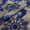Hans-Textil-Shop 1 Meter Stoff Meterware Schneeflocken Blau - Für Winter, Weihnachten, Deko, Tischdecke, Kinder, Nähen, Basteln