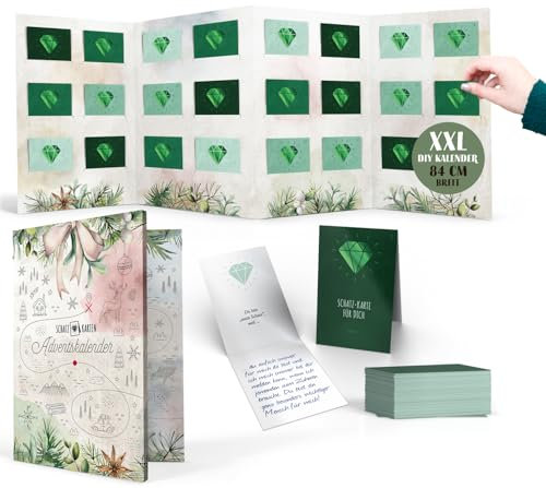 DIY Adventskalender 2024, Personalisierbare Karten für liebevolle Botschaften, Edition Familie, Komplettset, Ausfüllen & Verschenken, Wiederverwendbar