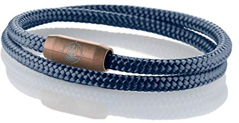 Maritimes Seemannsgarn Segeltau Armband Föhr navy-blau 4mm