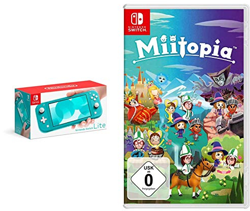 Nintendo Switch Lite, Standard, türkis-blau + Miitopia