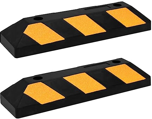vidaXL Butoirs de stationnement 2 pcs 56x15x10 cm Caoutchouc