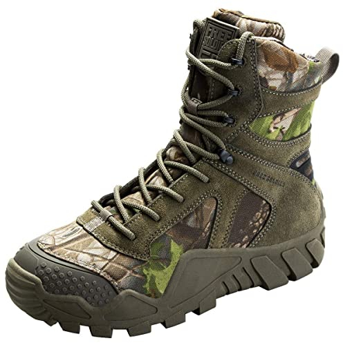 FREE SOLDIER Herren Jagdstiefel Taktischer Kampf Militär High Top Stiefel für alle Terrains für Wandern, Arbeit, Camouflage,42
