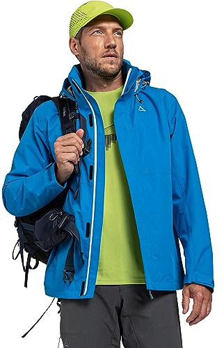 Schöffel Herren Jacket Gmund M, wind- und wasserdichte Regenjacke, atmungsaktive Outdoor Jacke, Wanderjacke mit verstaubarer Kapuze