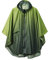 SaphiRose Regenponcho mit Kapuze für Erwachsene, Regenmantel mit Taschen, Verlauf Dunkelgrün, Einheitsgröße