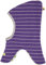 loud + proud Unisex Kinder Schlupfmütze Ringel, GOTS Zertifiziert Sturmhaube, Violet, 42-44 EU