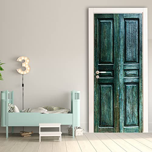 3D Door Cover Sticker - Barn Wallpaper Front Door Mural Wall Decal - Removable Peel Stick Interior Covering Wrap Decor Vinyl for Doors (39)