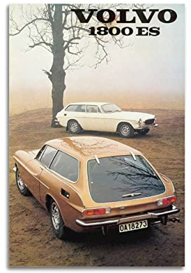 Vintage Sport Auto Poster für VOLVO 1800 ES Supercar Poster Dekorative Malerei Leinwand Wand & Kunstbild Druck Moderne Familie Schlafzimmer Dekor 60 x 90 cm