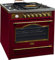 Kaiser Cocina HGE 93555 RotEm/5, Cocina eléctrica de gas retro 90 cm Range Coocker
