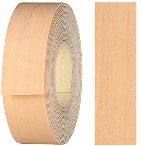 haggiy Kantenumleimer aus Melamin mit Schmelzkleber, 21 mm x 5 m | Umleimer zum Aufbügeln f. Regalbretter & Platten | Kantenband - Dekor: Ahorn