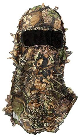 3D Blätter Camouflage Caps,Ghillie Maske Gesichtsmaske,Sniper Hüte Camo Sonnenschutz Baseball Caps Camo,3D Leaf Camouflage,Vollständige Abdeckung,Atmungsaktive Jagdmaske für Truthahnjagd Angeln Jagd