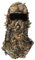 3D Blätter Camouflage Caps,Ghillie Maske Gesichtsmaske,Sniper Hüte Camo Sonnenschutz Baseball Caps Camo,3D Leaf Camouflage,Vollständige Abdeckung,Atmungsaktive Jagdmaske für Truthahnjagd Angeln Jagd