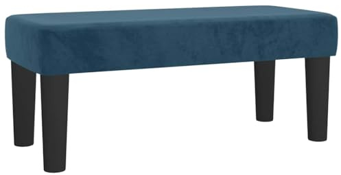 vidaXL Sitzbank Polsterbank Bank Flurbank Bettbank Betthocker Garderobenbank Schlafzimmer Wohnzimmer Eingangsbereich Flur Dunkelblau 70x30x30cm Samt