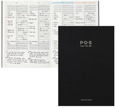 [ORODA] Plan Do See Tagebuch – undatierter 6-Monatsplaner für Organisation und Planung, 10-Minuten-Zeitblock, weicher Einband, 14,7 x 20,8 cm