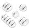 deleyCON Pack of 5 Cable Holder Self-Adhesive Cable Guide Fixation Organiser Clips Cable Attachment Cable Management Cable Clips - for 5/3/2/1 Cable - Office Desk Car White