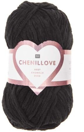Rico Design Chenillove Garn 100g 14 Schwarz Velours