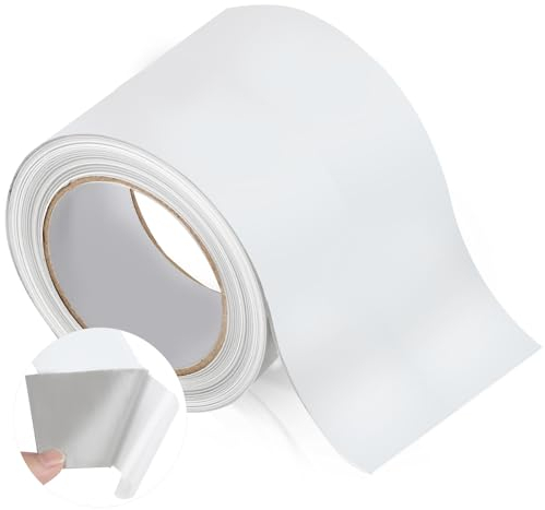 DBREAKS Ruban étanche blanc en butyle, 10CM*5M Bande d'étanchéité, Ruban butyle EPDM renforcée, Auto-Adhésif Ruban Butyle, Ruban super étanche en caoutchouc butyle, Bande etancheite toiture