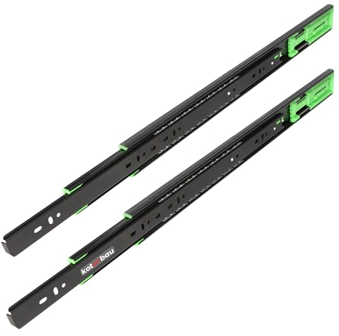 KOTARBAU® 1 Paar Schubladenschienen Vollauszug Softclose 500 mm Schwerlastauszug Auszug Schienen für Schubladen Schienensystem Selbsteinzug Auszugsschienen Teleskopschienen Schubladenauszüge