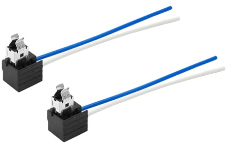 CGEAMDY 2 Stück Lampen Stecker Fassung Sockel, Lampenfassung Lampensockel Lampenstecker Glühlampen Glühbirnen, H1 Lampen Stecker Geeignet für Kabel für Lampen Standlicht