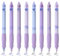 BAYTORY 8 Penne Cancellabili, Penna Cancellabile, Penne Gel, Penne a Scatto, Penne Punta Fine con Gomma Trasparente, 4 Blu Inchiostro e 4 Nero, Punta Fine, Scrittura Liscia (Viola)