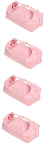 Operitacx 4 Stück Mäppchen aufbewahrungssack Storage Pockets Stiftetui aus Leder süße Federtasche Bleistiftbeutel mit Reißverschluss Bleistiftbeutel aufstehen vertikal Schreibwaren-Box Rosa